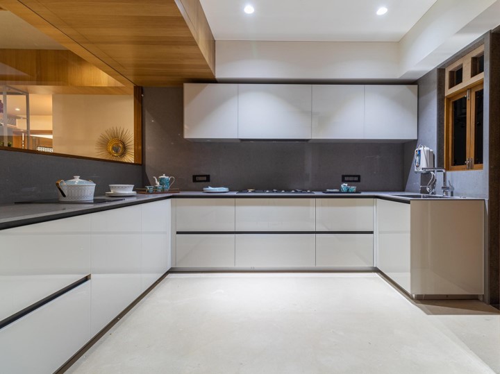 acrylic modular kitchen