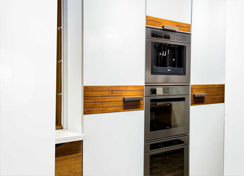 Glass modular kitchen